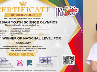 Gold Medal First Winner Indonesian Youth Science Olimpics